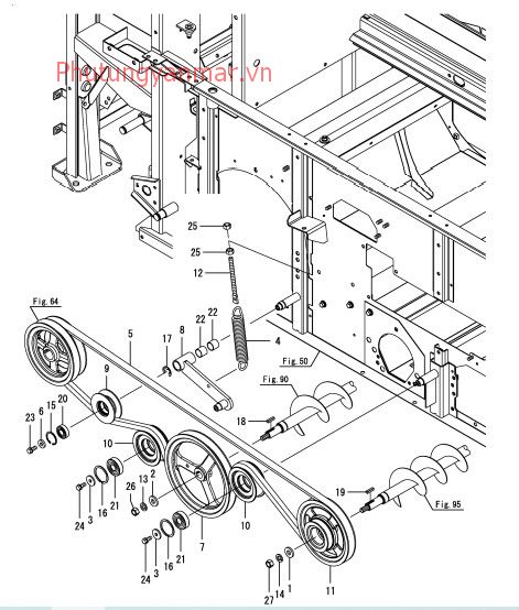 Dây đai khoan lúa số 1 và số 2